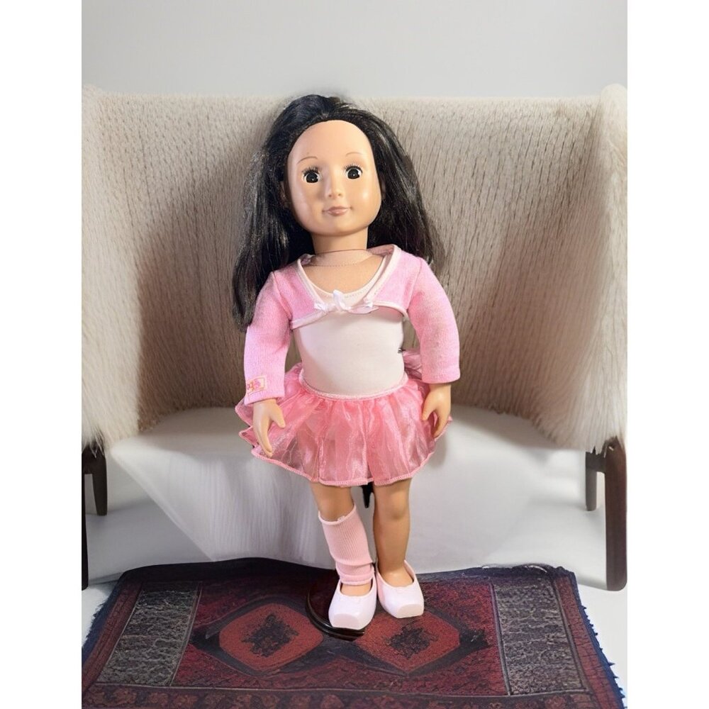 Our generation Girl Ballet 18” Doll with Pink Tutu Outfit One Leg warmer & Shoes